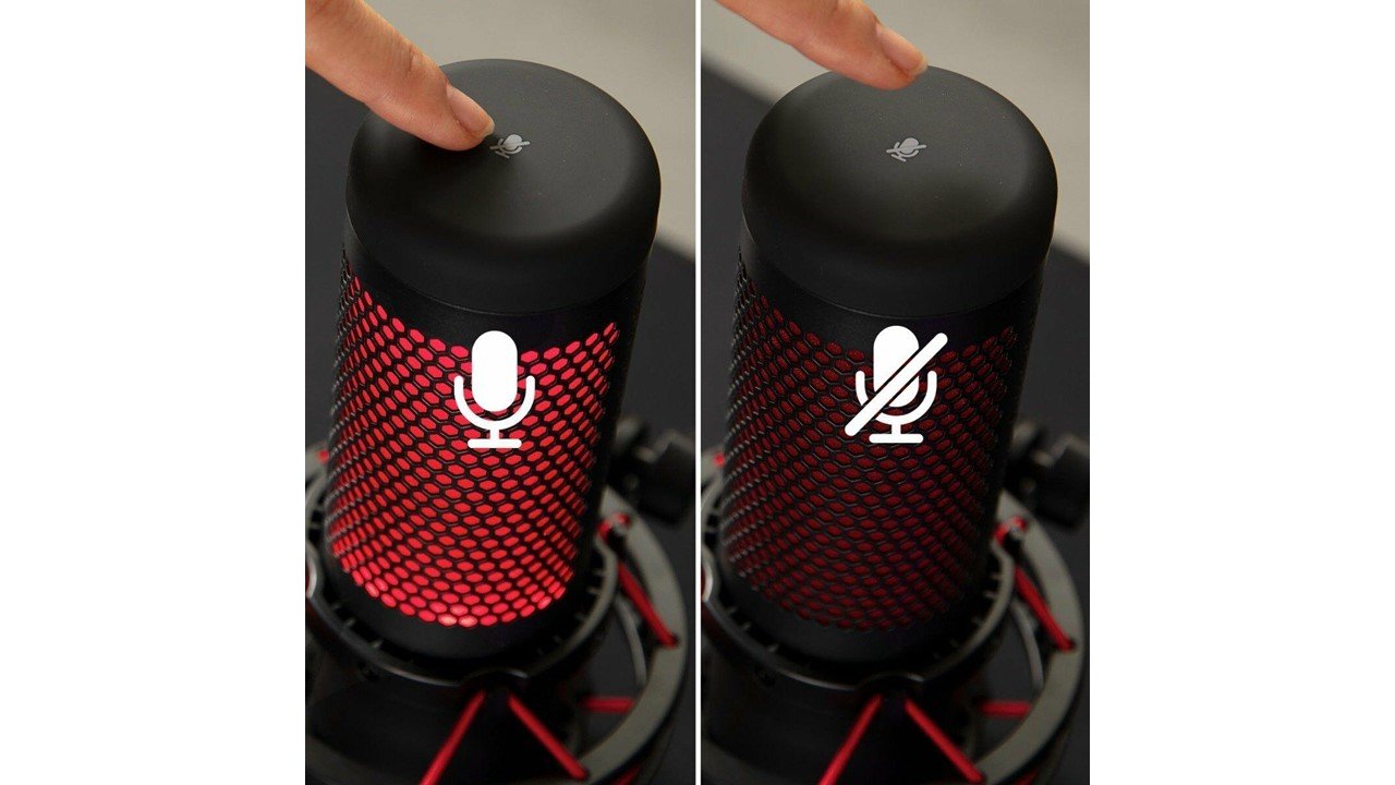 HyperX QuadCast - USB Microphone (Black-Red) - Red Lighting